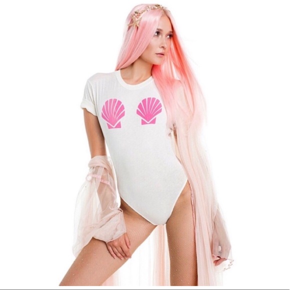 NWT Wildfox I’m A Mermaid Short Sleeve Bodysuit - Picture 4 of 11